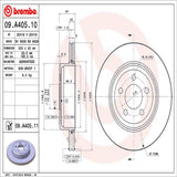 Brembo OE Rear Brake Kit (Prem NAO Ceramic Pads/Prem UV Coat Rotors) - 09-20 Dodge Challenger/06-20 Charger by Brembo KT00950-BRE
