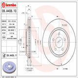 Brembo OE Brake Kit (Prem NAO Ceramic Pads/Prem UV Coat Rotors) - 11-14 Ford Mustang by Brembo KT00154-BRE
