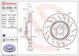 Brembo OE Brake Kit (Prem NAO Ceramic Pads/Prem Cross Drill UV Coat Rotors) - 11-18 Volvo S60 by Brembo KTX0043-BRE