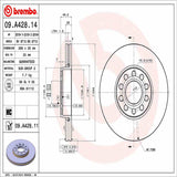 Brembo OE Front Brake Kit (Prem NAO Ceramic Pads/Prem UV Coat Rotors) - VW/Audi by Brembo KT00827-BRE