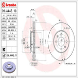 Brembo OE Front Brake Kit (Prem NAO Ceramic Pads/Prem UV Coat Rotors) - 06-11 Hyundai Accent/Kia Rio/Rio5 by Brembo KT00893-BRE