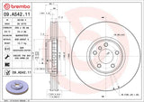 Brembo OE Front Brake Kit (Prem NAO Ceramic Pads/Prem UV Coat Rotors) - BMW by Brembo KT00A66-BRE