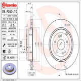 Brembo OE Rear Brake Kit (Prem NAO Ceramic Pads/Prem UV Coat Rotors) - 12-17 Jeep Grand Cherokee/12-18 Tesla S by Brembo KT00885-BRE