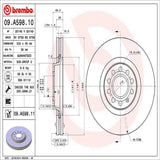 Brembo OE Front Brake Kit (LowMet Brake Pads/Prem UV Coat Rotors) - Audi by Brembo KT04234-BRE