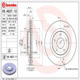 Brembo OE Front Brake Kit (Prem NAO Ceramic Pads/Prem UV Coat Rotors) - 01-05 Chrysler Sebring by Brembo KT00103-BRE