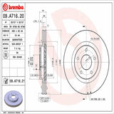 Brembo OE Front Brake Kit (Prem NAO Ceramic Pads/Prem UV Coat Rotors) - 14-17 Nissan Juke by Brembo KT00965-BRE