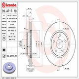 Brembo OE Front Brake Kit (Prem NAO Ceramic Pads/Prem UV Coat Rotors) - 06-08 Lexus IS250/14-15 IS250 by Brembo KT00499-BRE