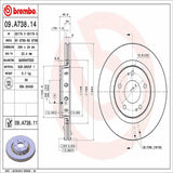 Brembo OE Front Brake Kit (Prem NAO Ceramic Pads/Prem UV Coat Rotors) - 92-93 Mazda MPV by Brembo KT00A32-BRE