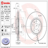 Brembo OE Front Brake Kit (Prem NAO Ceramic Pads/Prem UV Coat Rotors) - Audi by Brembo KT00998-BRE