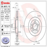 Brembo OE Front Brake Kit (LowMet Brake Pads/Prem UV Coat Rotors) - Audi by Brembo KT04241-BRE