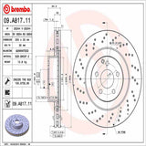 Brembo OE Front Brake Kit (Prem NAO Ceramic Pads/Prem UV Coat Rotors) - 07-14 Mercedes CL550 by Brembo KT00B42-BRE