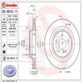 Brembo OE Rear Brake Kit (Prem LowMet Pads/Prem UV Coat Rotors) - 03-06 Mercedes CL500 by Brembo KT04402-BRE