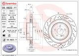 Brembo OE Rear Brake Kit (Prem NAO Ceramic Pads/Prem UV Coat Rotors) - 2012 Mercedes C63 AMG by Brembo KT04478-BRE
