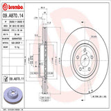 Brembo OE Front Brake Kit (Prem NAO Ceramic Pads/Prem UV Coat Rotors) - 05-11 Legacy/10-11 Outback by Brembo KT00173-BRE