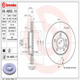 Brembo OE Front Brake Kit (Prem NAO Ceramic Pads/Prem UV Coat Rotors) - 04-13 Mazda 3/09-13 3 Sport/06-10 5/12-15 5 by Brembo KT00875-BRE