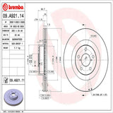 Brembo OE Front Brake Kit (Prem NAO Ceramic Pads/Prem UV Coat Rotors) - 02-13 Subaru Outback/03-06 Baja/03-10 Forester by Brembo KT00095-BRE