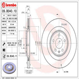 Brembo OE Rear Brake Kit (Prem LowMet Pads/Prem UV Coat Rotors) - Audi by Brembo KT04238-BRE