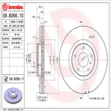 Brembo OE Front Brake Kit (Prem NAO Ceramic Pads/Prem UV Coat Rotors) - 05-07 Infiniti G35/09-10 G37/05-09 Nissan 350Z by Brembo KT00A02-BRE