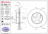 Brembo OE Front Brake Kit (Prem NAO Ceramic Pads/Prem UV Coat Rotors) - Mercedes by Brembo KT00311-BRE