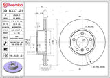 Brembo OE Front Brake Kit (Prem NAO Ceramic Pads/Prem UV Coat Rotors) - BMW by Brembo KT00150-BRE