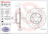 Brembo OE Front Brake Kit (Prem NAO Ceramic Pads/Prem Cross Drill UV Coat Rotors) - BMW by Brembo KTX0161-BRE