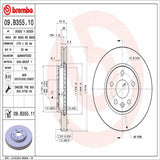 Brembo OE Front Brake Kit (Prem NAO Ceramic Pads/Prem UV Coat Rotors) - 11-15 Chevy Cruze/12-17 Sonic by Brembo KT00625-BRE