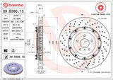 Brembo OE Front Brake Kit (Prem NAO Ceramic Pads/Prem Rotors) - 09-18 Nissan GT-R/10-15 Dodge Challenger/Charger by Brembo KT00745-BRE