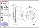 Brembo OE Front Brake Kit (Prem LowMet Pads/Prem UV Coat Rotors) - 16-17 Mercedes B250e/14-19 CLA250 by Brembo KT04262-BRE