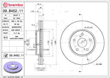 Brembo OE Front Brake Kit (Prem NAO Ceramic Pads/Prem UV Coat Rotors) - 06-08 Lexus IS250/14-15 IS250 by Brembo KT00273-BRE
