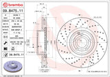 Brembo OE Front Brake Kit (Prem NAO Ceramic Pads/Prem UV Coat Rotors) - 15-16 Mercedes SL400/17-20 SL450/13-20 SL550 by Brembo KT00C33-BRE