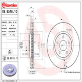 Brembo OE Front Brake Kit (Prem NAO Ceramic Pads/Prem UV Coat Rotors) - 05-07 Chevy Cobalt/04-06 Malibu by Brembo KT00607-BRE