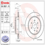 Brembo OE Rear Brake Kit (Prem NAO Ceramic Pads/Prem UV Coat Rotors) - 05-12 Nissan Pathfinder/06-07 Xterra by Brembo KT00244-BRE