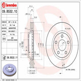 Brembo OE Front Brake Kit (Prem NAO Ceramic Pads/Prem UV Coat Rotors) - 05-07 Chevy Cobalt/04-06 Malibu by Brembo KT00058-BRE