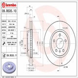 Brembo OE Front Brake Kit (Prem NAO Ceramic Pads/Prem UV Coat Rotors) - 08-09 Buick LaCrosse/06-11 Lucerne/Cadillac DTS by Brembo KT00013-BRE