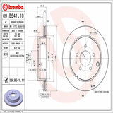 Brembo OE Rear Brake Kit (Prem NAO Ceramic Pads/Prem UV Coat Rotors) - 07-10 Ford Edge/07-10 Lincoln MKX/07-12 Mazda CX-7 by Brembo KT00653-BRE