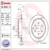 Brembo OE Rear Brake Kit (Prem NAO Ceramic Pads/Prem UV Coat Rotors) - 05-19 Nissan Frontier/2005 Xterra/08-15 Xterra by Brembo KT00060-BRE