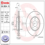Brembo OE Front Brake Kit (Prem NAO Ceramic Pads/Prem UV Coat Rotors) - 05-07 Infiniti G35/09-10 G37/05-09 Nissan 350Z by Brembo KT00516-BRE