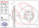 Brembo OE Front Brake Kit (Prem LowMet Pads/Prem UV Coat Rotors) - 06-08 Jaguar S-Type by Brembo KT04314-BRE