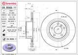 Brembo OE Rear Brake Kit (Prem NAO Ceramic Pads/Prem UV Coat Rotors) - BMW by Brembo KT00372-BRE