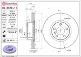 Brembo OE Front Brake Kit (Prem NAO Ceramic Pads/Prem UV Coat Rotors) - BMW by Brembo KT00024-BRE