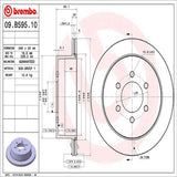 Brembo OE Rear Brake Kit (Prem NAO Ceramic Pads/Prem UV Coat Rotors) - 12-18 Ford F-150 by Brembo KT00015-BRE