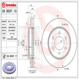 Brembo OE Front Brake Kit (Prem NAO Ceramic Pads/Prem UV Coat Rotors) - 05-09 Ford F-150/06-08 Lincoln Mark LT by Brembo KT00543-BRE