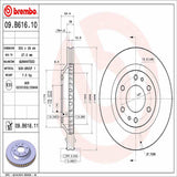 Brembo OE Front Brake Kit (Prem NAO Ceramic Pads/Prem UV Coat Rotors) - 04-05 Buick Rainier by Brembo KT00810-BRE