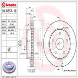 Brembo OE Front Brake Kit (Prem NAO Ceramic Pads/Prem UV Coat Rotors) - 06-10 RAM 1500/07-09 Dodge Durango by Brembo KT00915-BRE