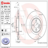 Brembo OE Front Brake Kit (Prem NAO Ceramic Pads/Prem UV Coat Rotors) - MINI by Brembo KT00935-BRE