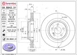 Brembo OE Rear Brake Kit (Prem LowMet Pads/Prem UV Coat Rotors) - 05-06 Mercedes CL65 AMG by Brembo KT04398-BRE