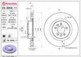 Brembo OE Front Brake Kit (Prem NAO Ceramic Pads/Prem UV Coat Rotors) - 2017 Land Rover Disco/10-16 LR4 by Brembo KT00004-BRE