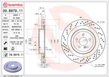 Brembo OE Rear Brake Kit (Prem LowMet Pads/Prem UV Coat Rotors) - 17-20 Mercedes AMG GT by Brembo KT04525-BRE