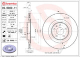 Brembo OE Rear Brake Kit (Prem NAO Ceramic Pads/Prem UV Coat Rotors) - Audi by Brembo KT00A07-BRE