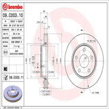 Brembo OE Front Brake Kit (Prem NAO Ceramic Pads/Prem UV Coat Rotors) - 08-16 Chrysler Town & Country by Brembo KT00786-BRE